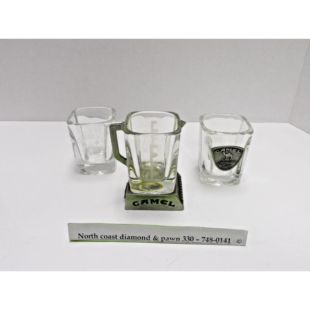 Vintage Camel Cigarette Shot Glasses DH54
